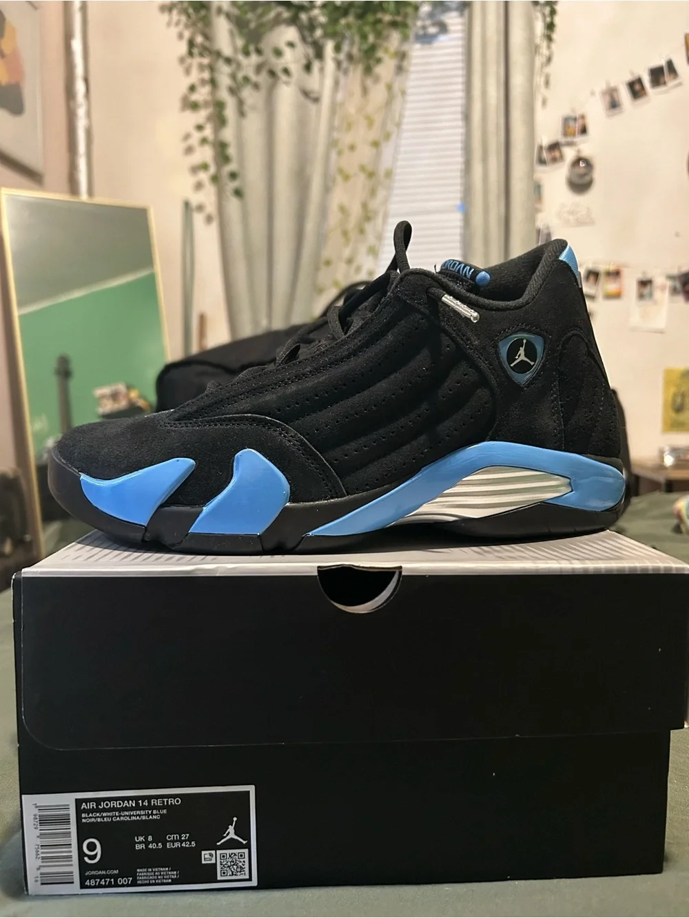 Jordan Air Jordan 14 Retro Black/ University Blue